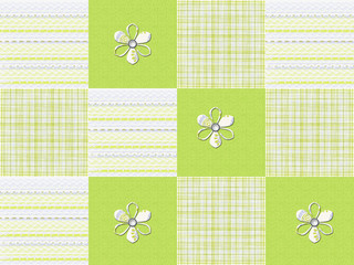Lime green pattern striped squares 