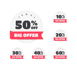 Big Offer % Off Labels