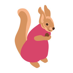 squirrel style vector illustration Flat