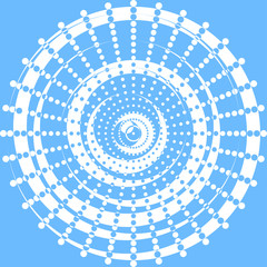 Abstract geometric pattern from concentric circles. Infinity symbol