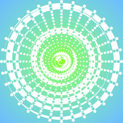 Abstract geometric pattern from concentric circles. Infinity symbol