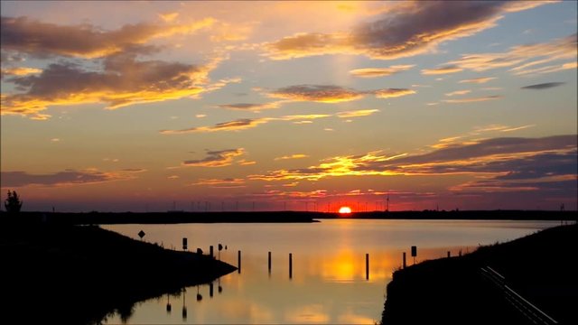 Senftenberger See Sonnenuntergang vid 01 zeitraff