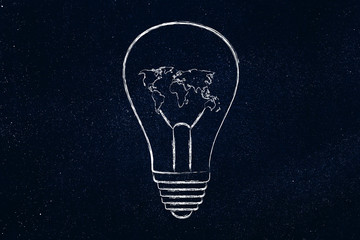 world inside a lightbulb