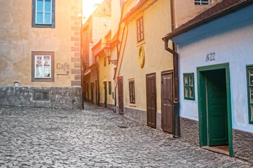 Fensteraufkleber Golden Lane of Hrandcany in Prague Castle © unclepodger