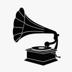 Old gramophone vector