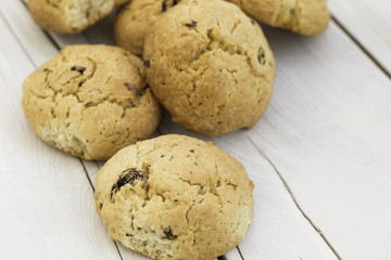 Cookies on the wooden background