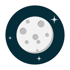 Moon icon flat