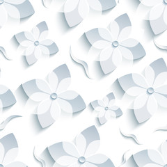 Light background seamless pattern with sakura