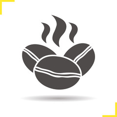 Roasted coffee beans icon
