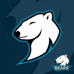 Team sport logo. Mascot Polar Bears logo