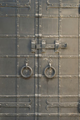 iron door of an old house
