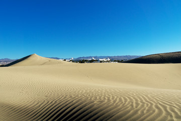 Fototapeta na wymiar Panorama from Dunes towards Maspalomas / Spain