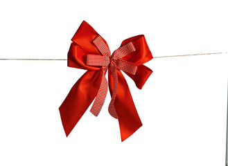 hanging ribbon isolated on a white background