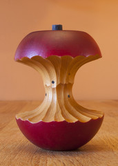 Carved Wooden Apple Core