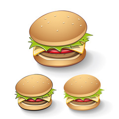 Tasty Burger Cartoon