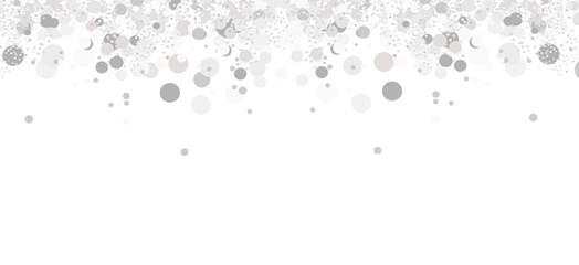 Konfetti Regen Silber Grau Schnee