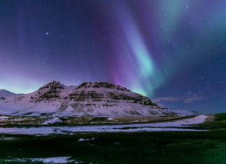 Fototapeta na wymiar Aurora borealis Iceland