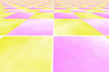 Illustration of a pink and yellow perspective background