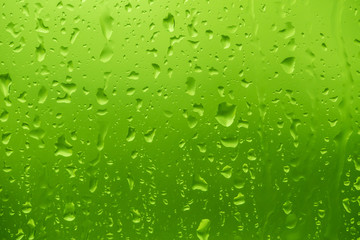 Plakat green color water drop for background
