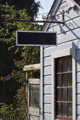 Storefront with Blank Sign