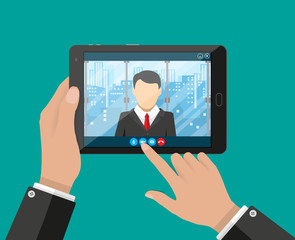 Online conference. Internet meeting, video call