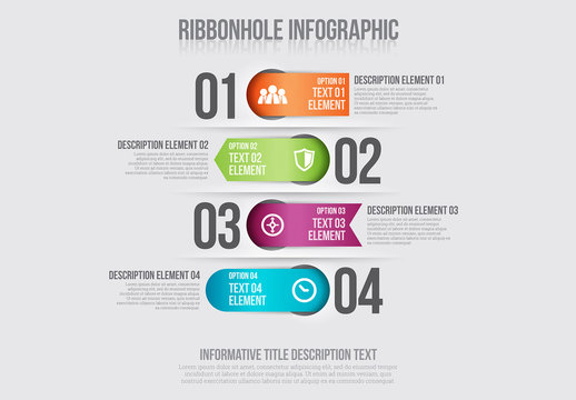 Ribbon Tab Element Infographic