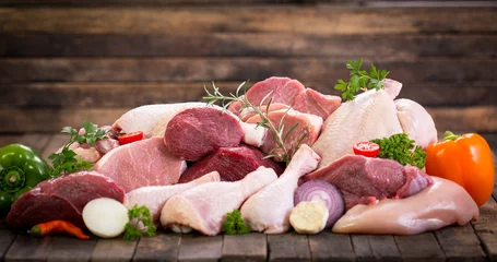 Keuken foto achterwand Vlees Rauw vlees