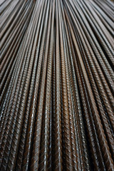 background, texture of the vertical armature rods