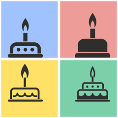 Cake icon set.