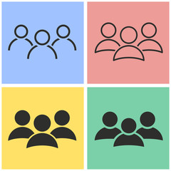 People icon set.