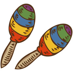 Rainbow Color Maraca
