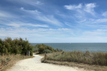 Sentier qui mène à la plage.