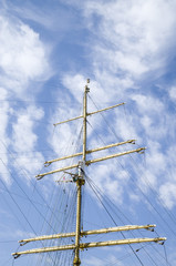 Mast of a sailing ship