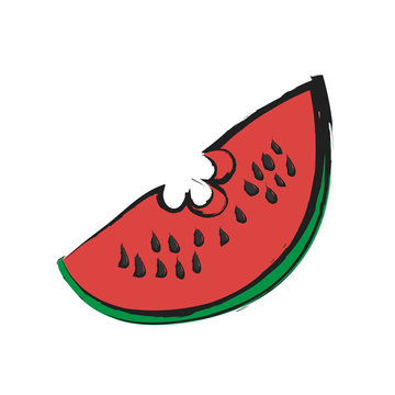cartoon slice watermelon