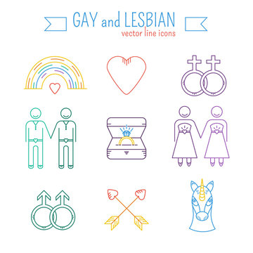 Gay marriage icons
