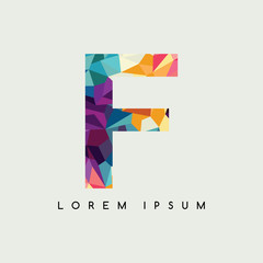 letter logotype logo abstract colorful triangle geometrical