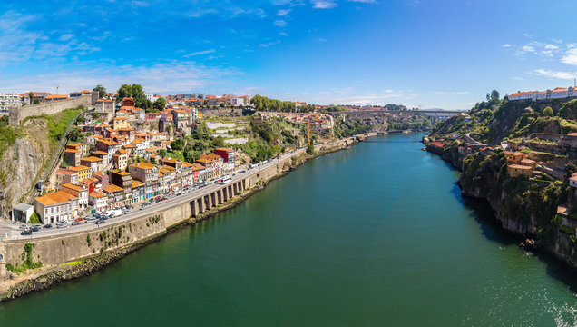 Aerial view of Porto in Portugal