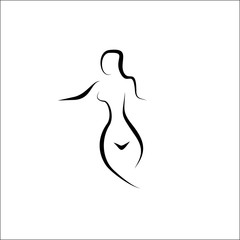 female figure vector lines