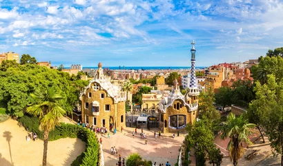 Poster Park Guell in Barcelona, Spain © Sergii Figurnyi
