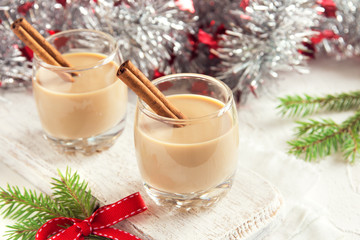 Eggnog with cinnamon
