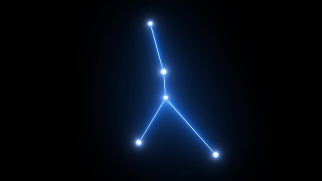Zodiac Cancer Star Constellation Forming in Glowing Light
