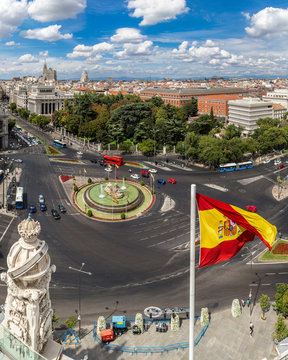 Cibeles fountain at Plaza de Cibeles in Madrid