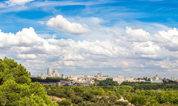Skyline view of  Madrid, Spain