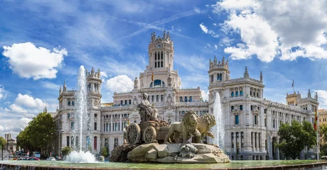 Afwasbaar Fotobehang Madrid Cibeles-fontein in Madrid