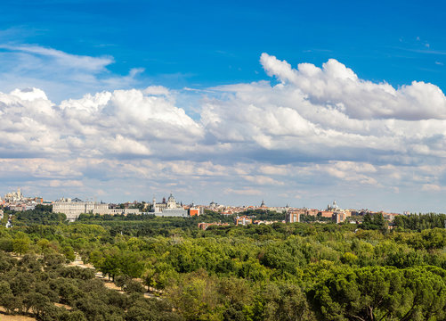 Skyline view of  Madrid, Spain