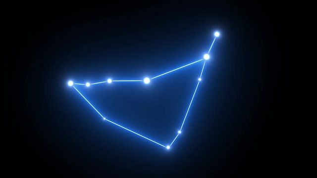 Zodiac Capricorn Star Constellation Forming in Glowing Light