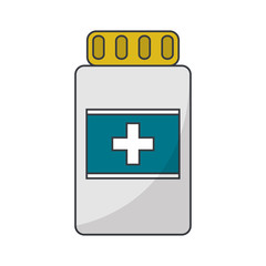 Obraz premium Medicine jar icon. Medical health care and hospital theme. Isolated design. Vector illustration