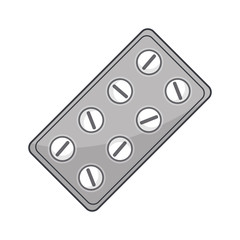 Tablet of pills icon. Medical health care and hospital theme. Isolated design. Vector illustration