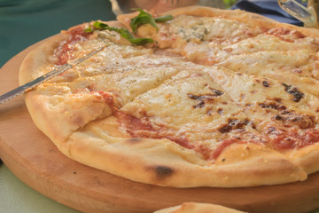 Orebic, together for dinner in a pizzeria,peninsula Peljesac,Croatia