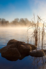 Fog on the lake
